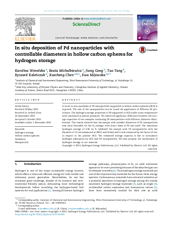(PDF) In situ deposition of Pd nanoparticles with controllable ...