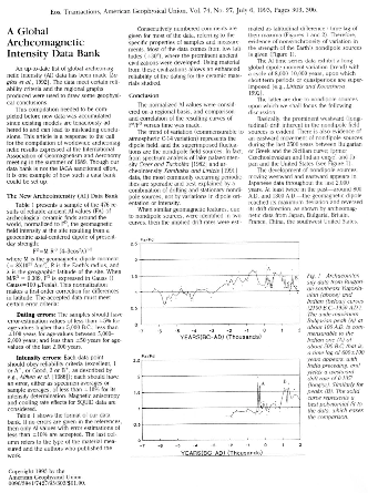 (PDF) EOS GLOBAL ARCHAEOMAGN INTENSITY DATA BANK