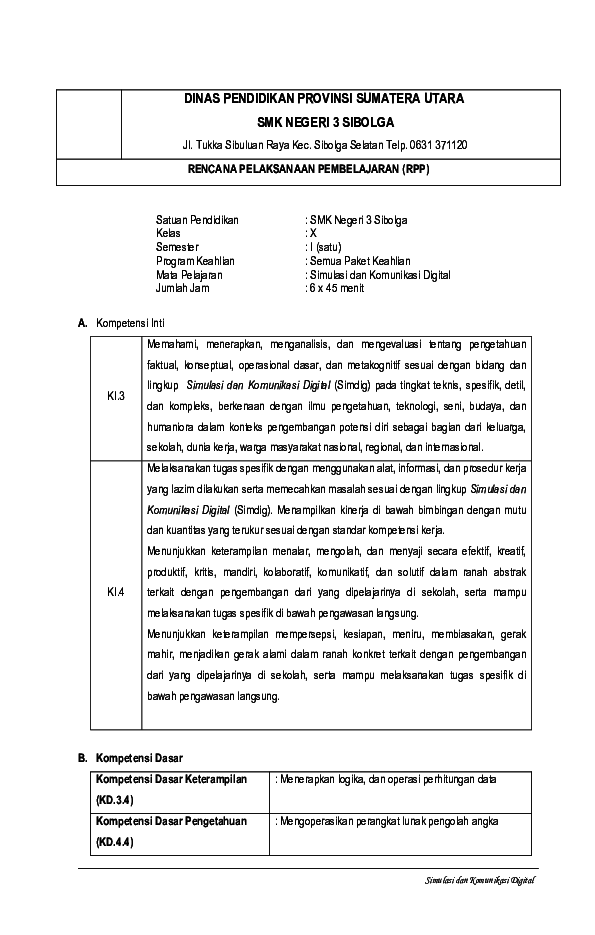 (PDF) DINAS PENDIDIKAN PROVINSI SUMATERA UTARA SMK NEGERI 3 SIBOLGA