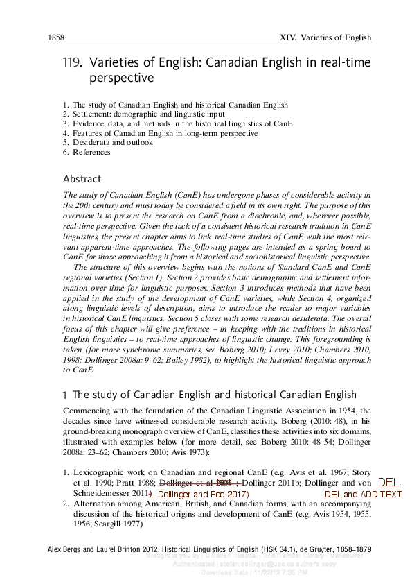 Canadian English Examples