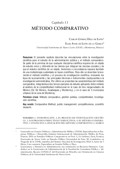 (PDF) MÉTODO COMPARATIVO