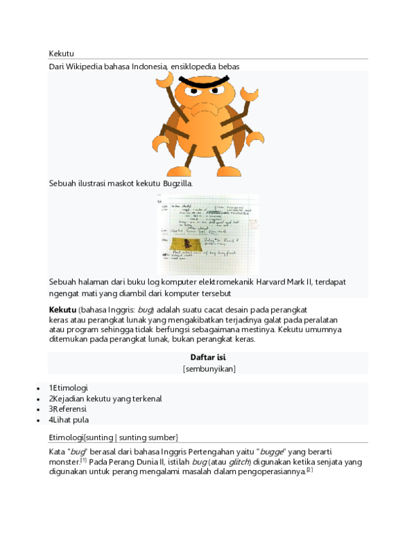 Apa Yang Dimaksud Dengan Bug Serta Apa Penyebab Bug Dalam Suatu Program Perangkat Lunak Dictio Community