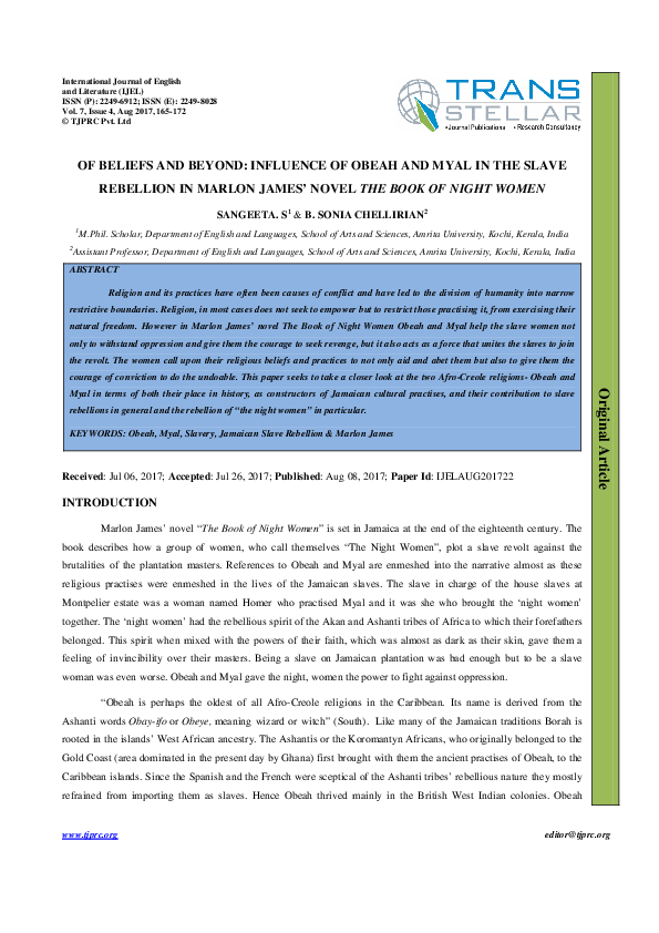 (PDF) Obeah: Healing and Protection in West Indian Slave Life | Kenneth ...