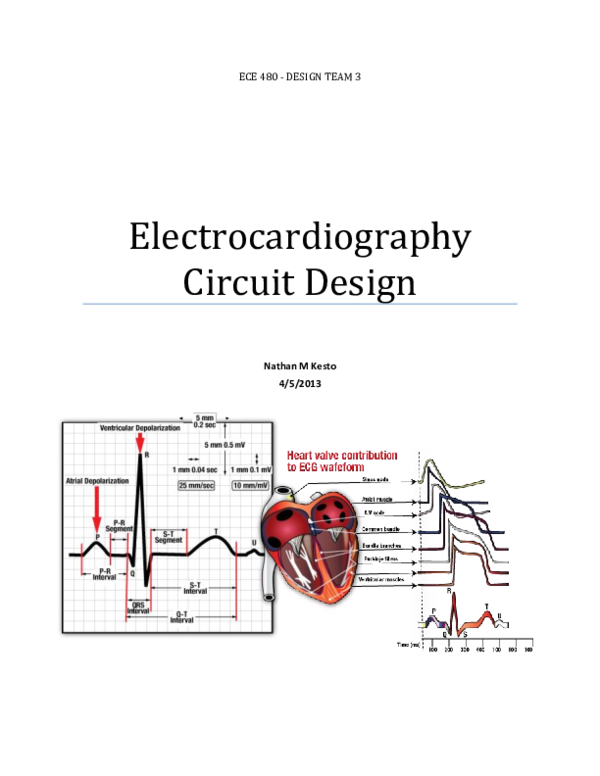 (PDF) ECE 480 -DESIGN TEAM 3 Electrocardiography Circuit Design