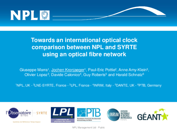 (PDF) Towards an international optical clock comparison between NPL and ...