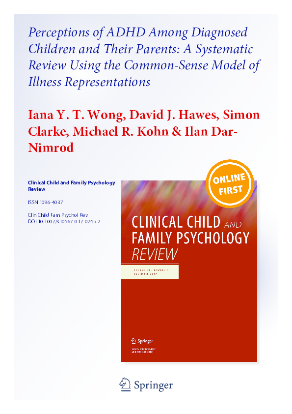 (PDF) Perceptions of ADHD Among Diagnosed Children and Their Parents: A ...