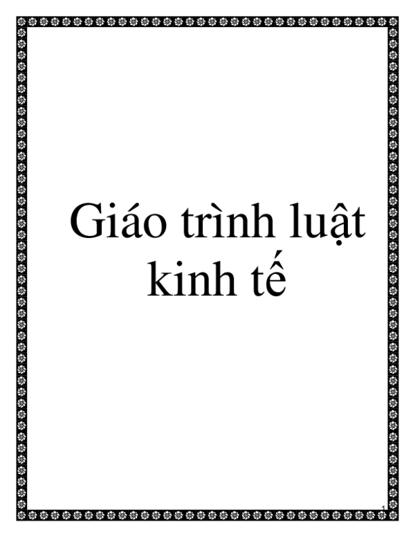 First page of “Giáo trình luật kinh tế”