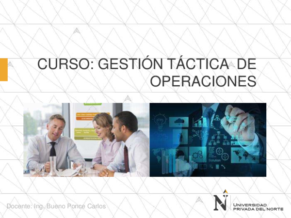 (PDF) CURSO: GESTIÓN TÁCTICA DE OPERACIONES