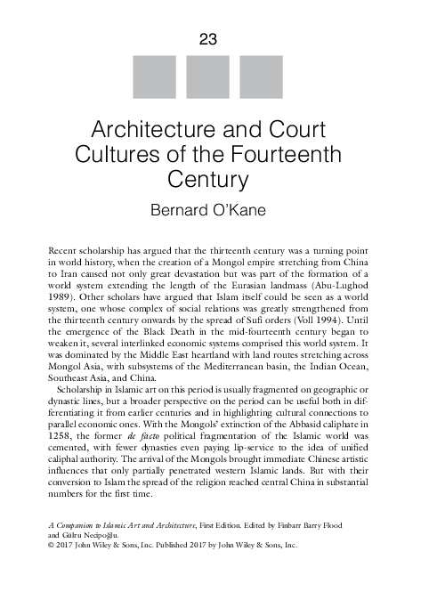 Pdf Architecture And Court Cultures Of The Fourteenth Century Bernard O Kane Academia Edu