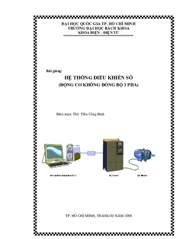 First page of “HỆ THỐNG ĐIỀU KHIỂN SỐ (ĐỘNG CƠ KHÔNG ĐỒNG BỘ 3 PHA”
