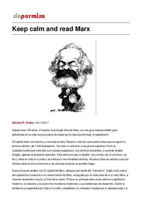 (PDF) Keep calm and read Marx