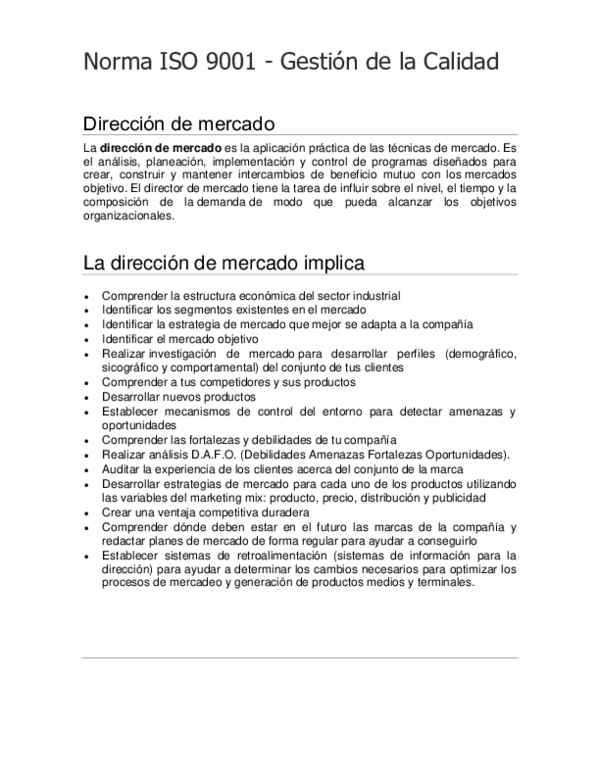 (DOC) Norma ISO 9001 -Gestión de la Calidad
