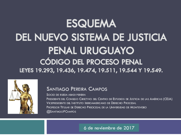 (PDF) ESQUEMA DEL NUEVO SISTEMA DE JUSTICIA PENAL URUGUAYO: CÓDIGO DEL ...