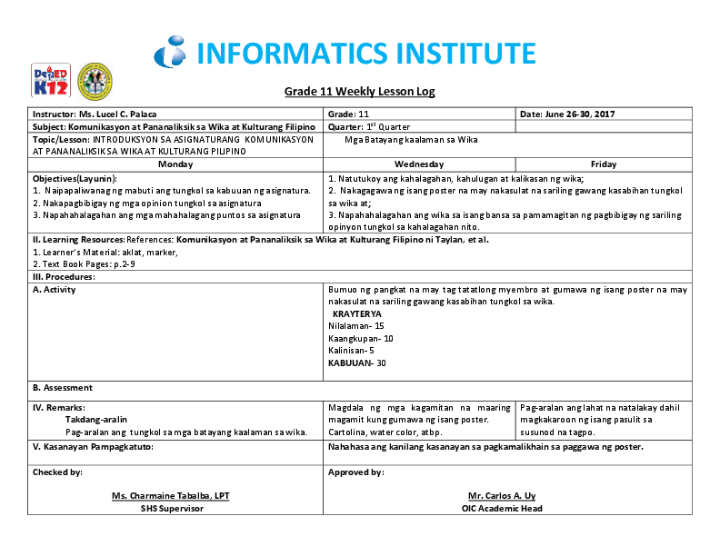 Performance task sa komunikasyon at pananaliksik sa wika at kulturang pilipino picture