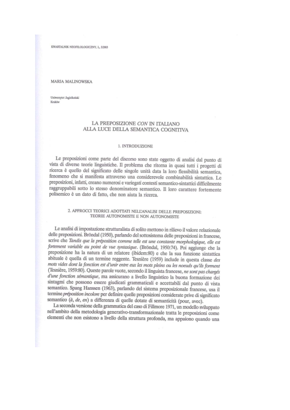 (PDF) La preposizione con in italiano alla luce della semantica