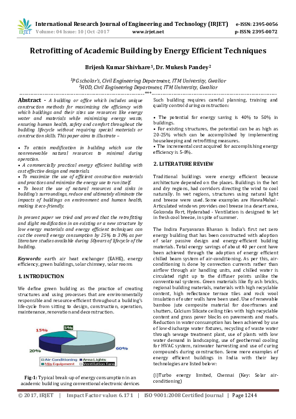 (PDF) Retrofitting of Academic Building by Energy Efficient Techniques