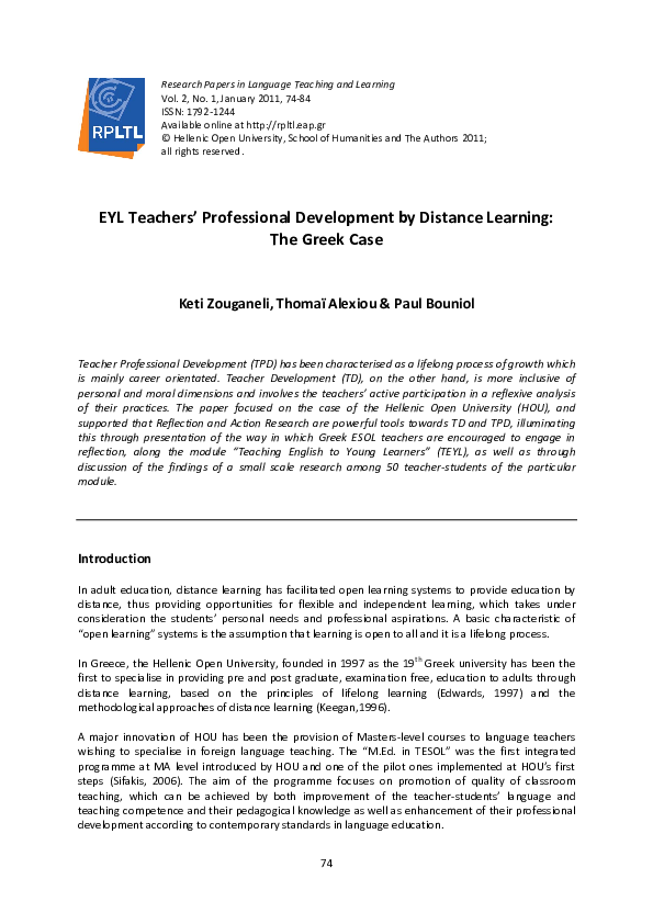 characteristics of open and distance learning study materials