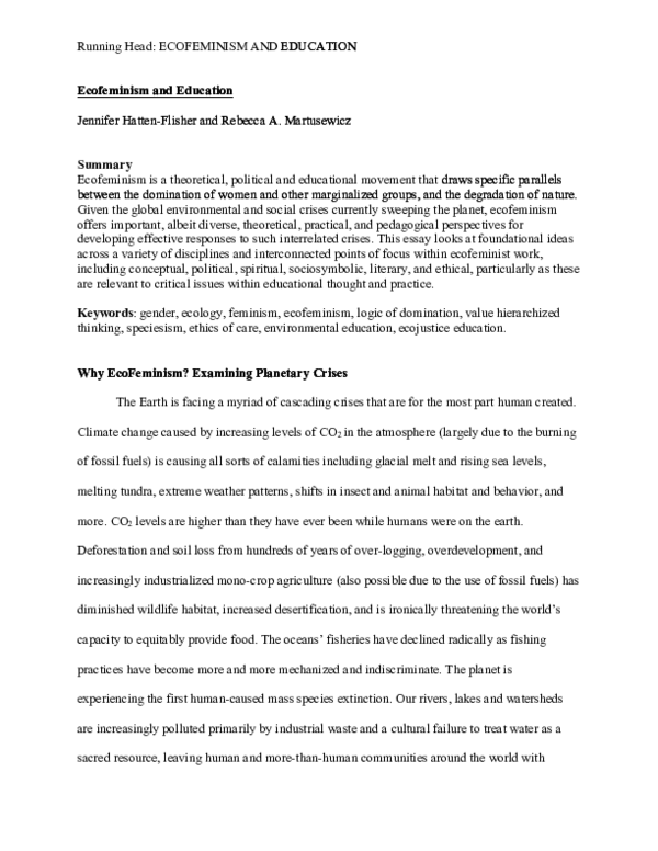 Ecofeminism essay picture