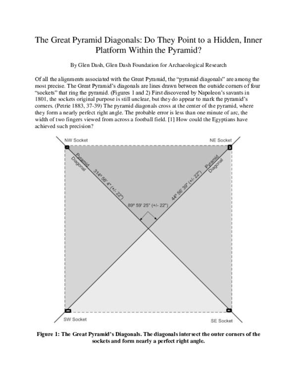 (DOC) The Great Pyramid Diagonals: Do They Point to a Hidden, Inner ...