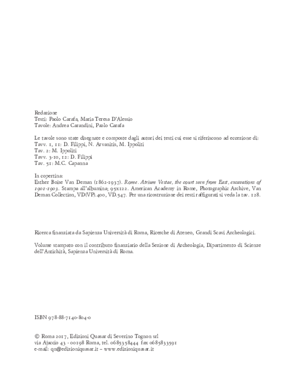 (PDF) Sacellum/ara di Aius Locutius (?) (650/625210 a.C.), Sequenza