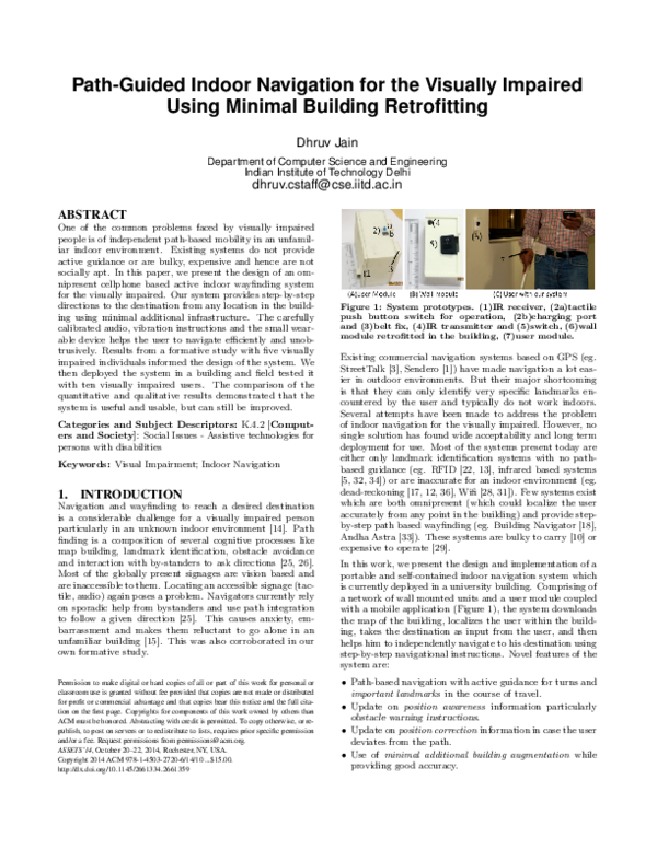 (PDF) Path-Guided Indoor Navigation for the Visually Impaired Using ...