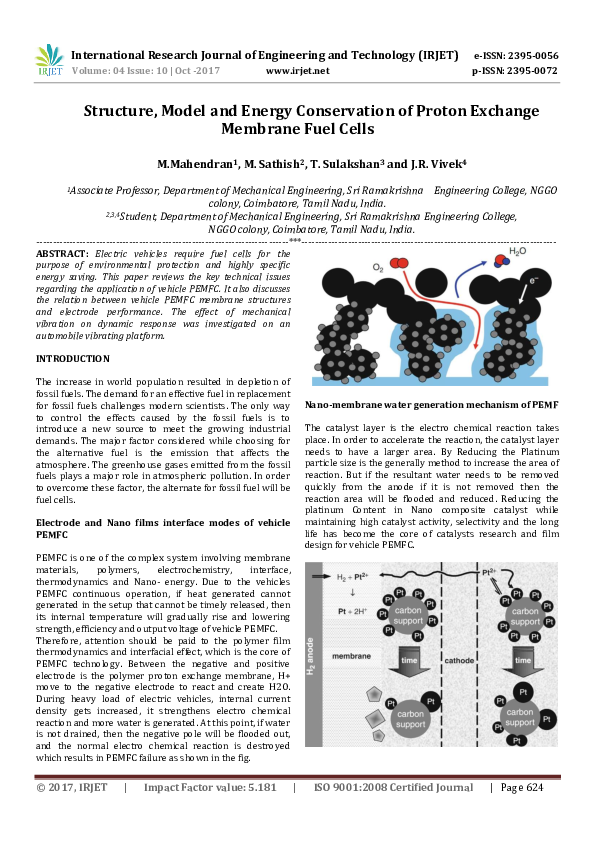 (PDF) Structure, Model and Energy Conservation of Proton Exchange ...