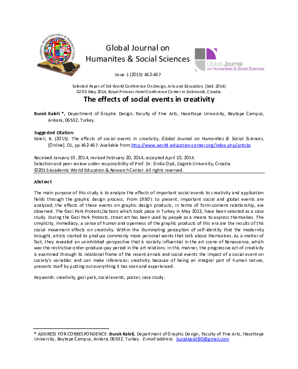 (PDF) The effects of social events in creativity