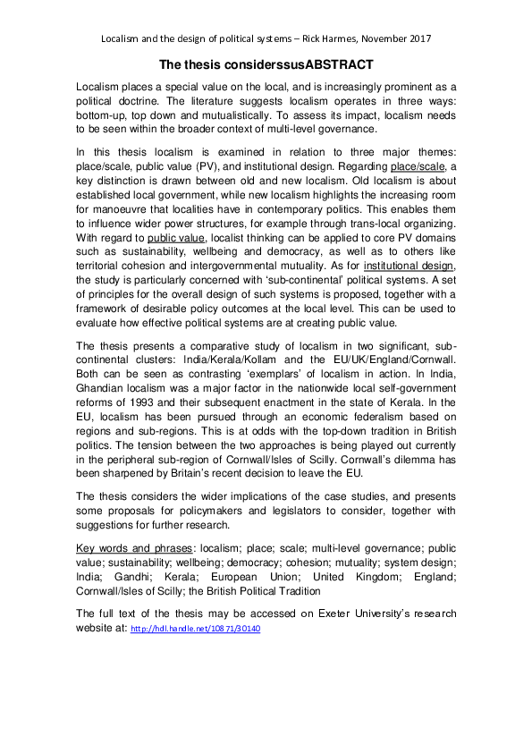 (DOC) Localism and the Design of Political Systems