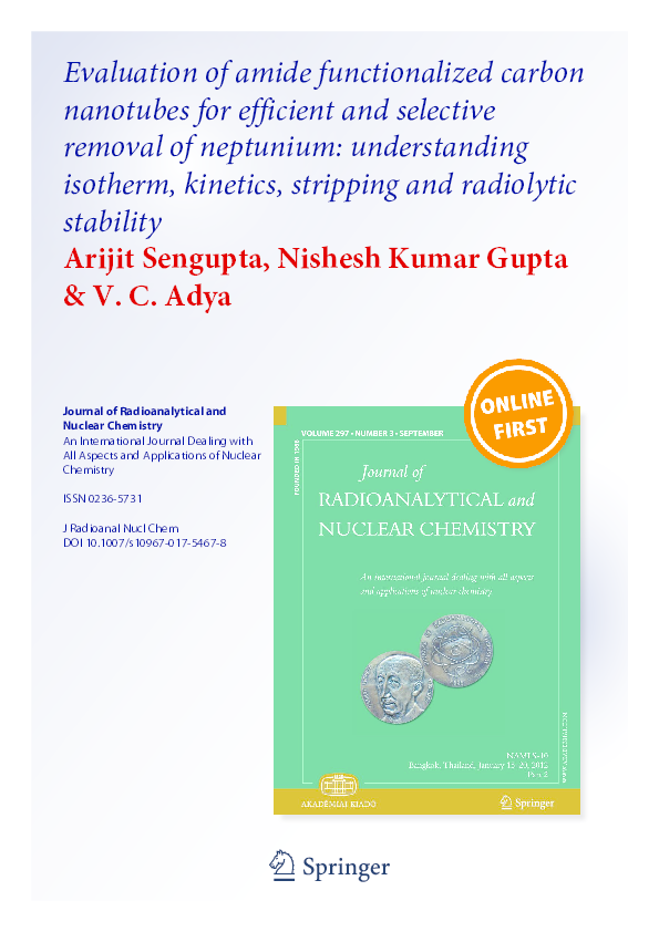 (PDF) Journal of Radioanalytical and Nuclear Chemistry An International