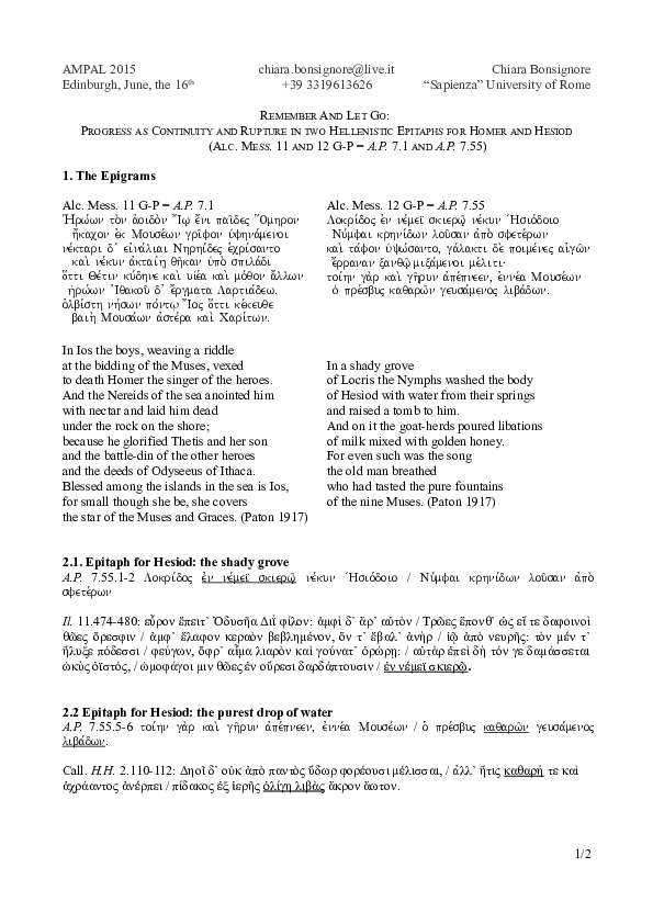 (PDF) Remember And Let Go Progress as Continuity and Rupture Chiara