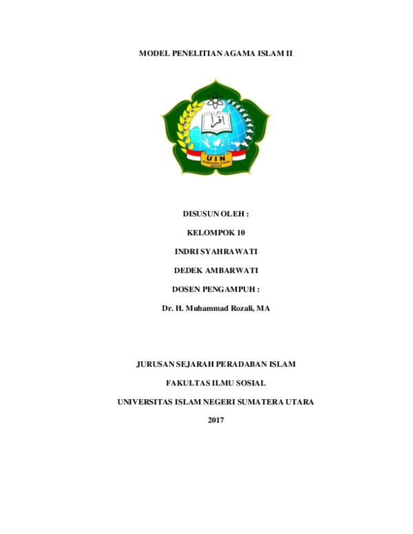 Doc Model Penelitian Agama Islam Ii Docx Dedek Ambarwati Academia Edu