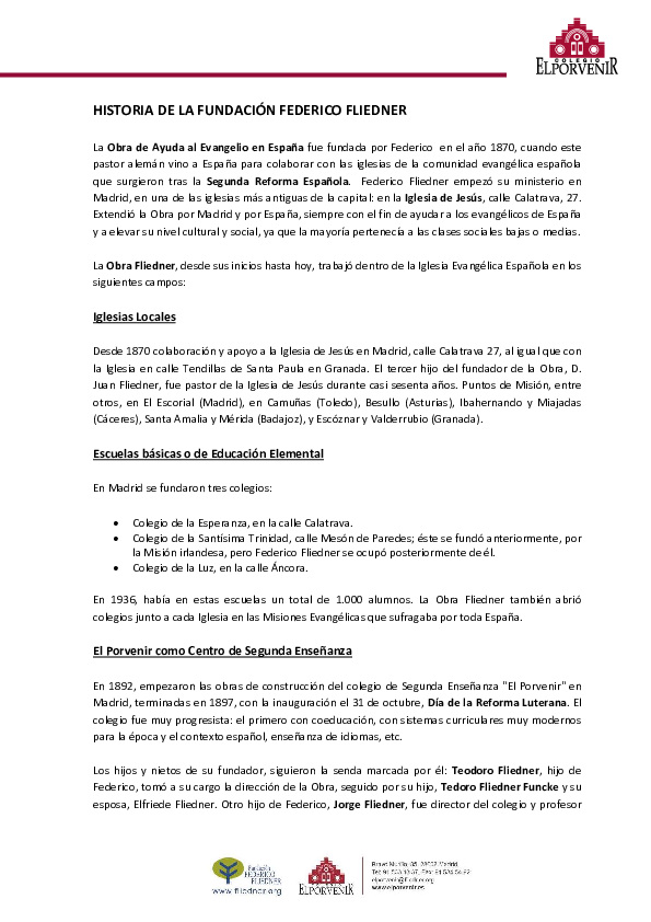 (PDF) HISTORIA DE LA FUNDACIÓN FEDERICO FLIEDNER