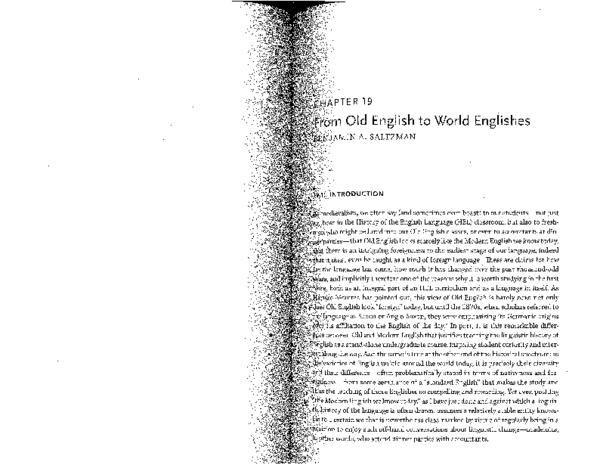Pdf From Old English To World Englishes Approaches To - 