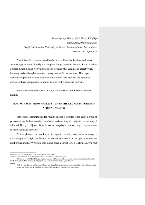 Effects of mob justice image