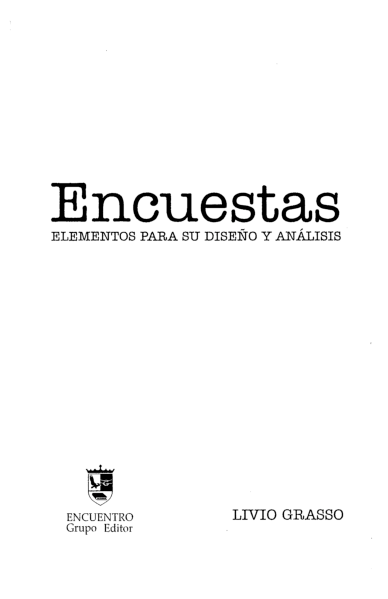 Pdf Encuestas E L E M E N T O S P A R A S U D Is E N O Y A N A L Is Is Adriana Suasnavas Academia Edu