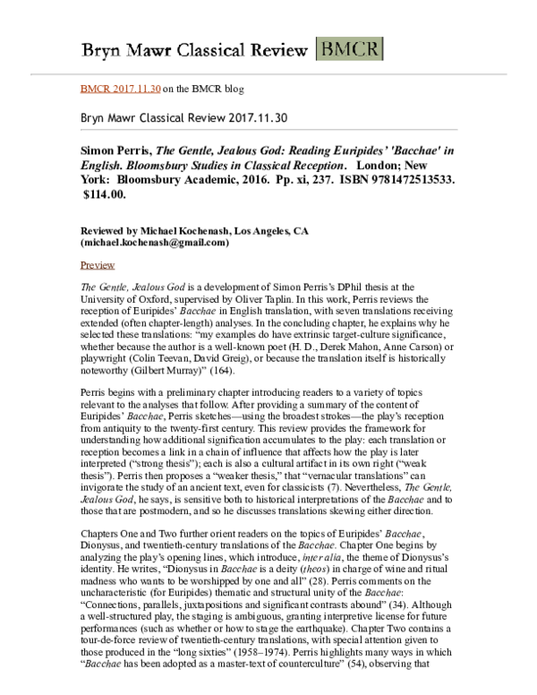 The bacchae themes picture