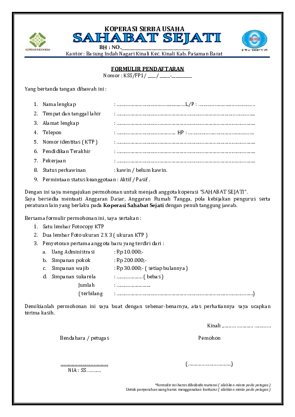 Contoh Anggaran Rumah Tangga Koperasi Serba Usaha