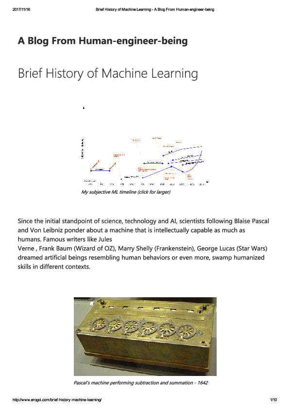 (PDF) Brief history machine learning