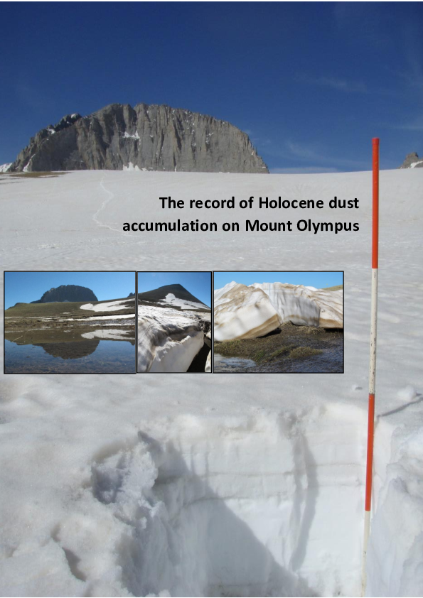 The record of Holocene dust accumulation on Mount Olympus The record of Holocene dust accumulation on Mount Olympus