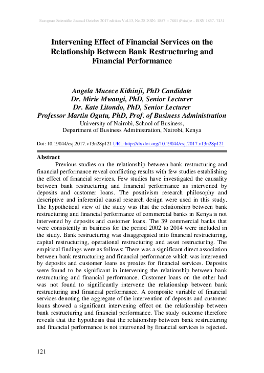 (PDF) Intervening Effect of Financial Services on the Relationship ...