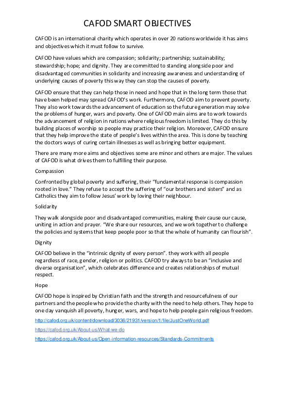 What has cafod done picture