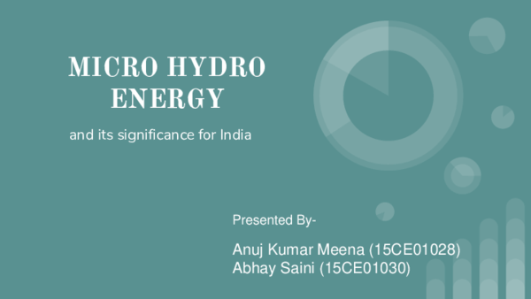 (PPT) MICRO HYDRO ENERGY