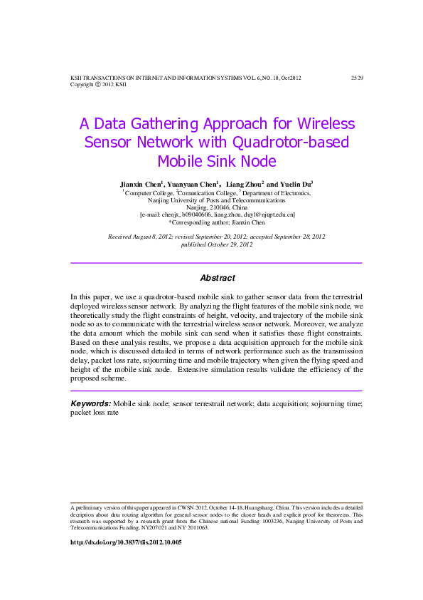 (PDF) A Data Gathering Approach for Wireless Sensor Network with ...