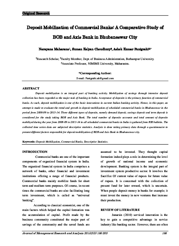 Importance of deposit mobilization picture