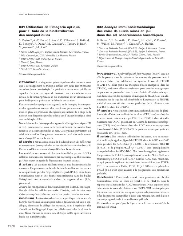 (PDF) Analyse immunohistochimique des voies de survie mises en jeu dans ...