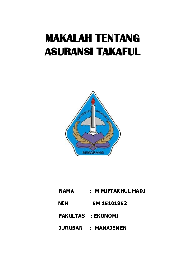 Doc Makalah Tentang Asuransi Takaful Surya Prakosa Academia Edu