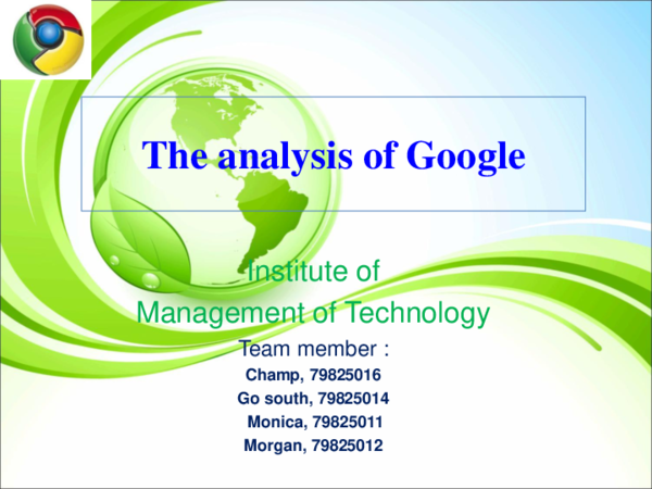 (PPT) The Analysis Of Google
