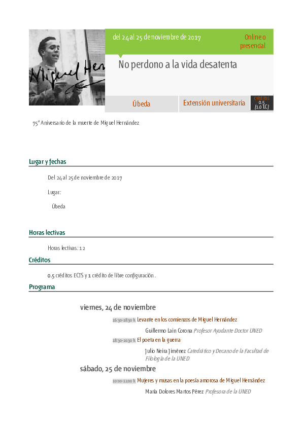 (PDF) "No perdono a la vida desatenta. 75 aniversario de la muerte de ...