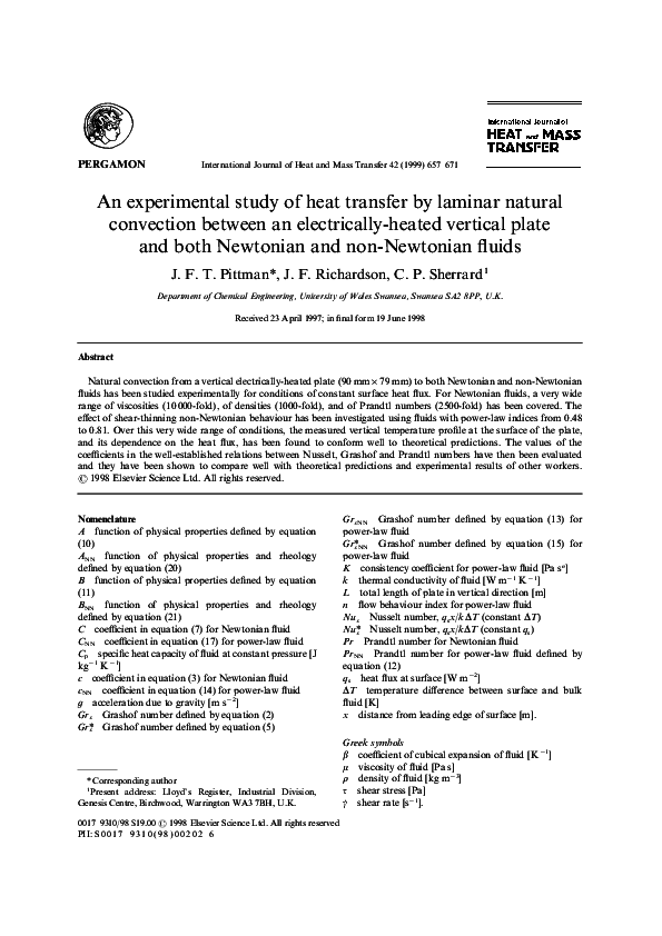(PDF) An experimental study of heat transfer by laminar natural ...