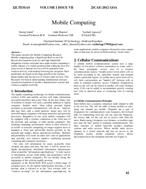 (PDF) Mobile Computing11